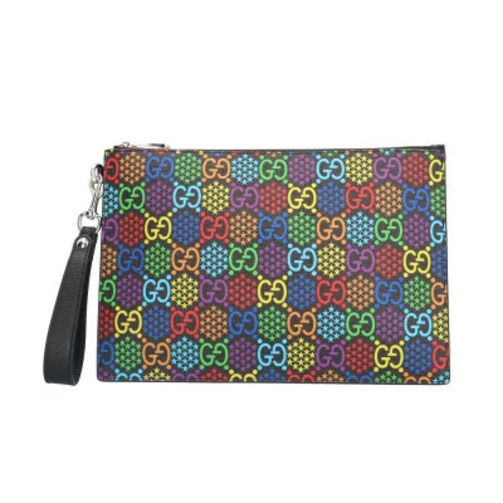 Gucci GG Psychedelic Clutch Bag Canvas Multicolor